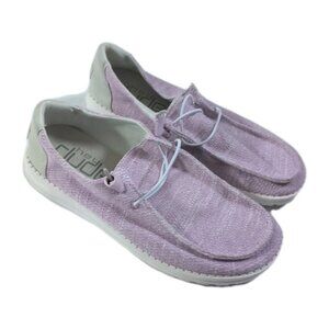 Hey Dude Wendy Stretch Sox Lavender Purple Women's Shoes Sz 10